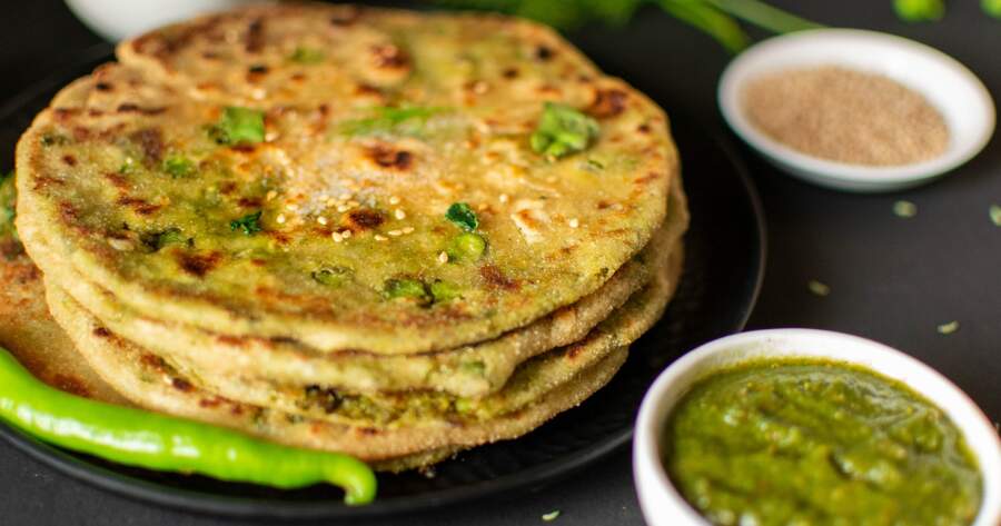 Spinach and Paneer Paratha