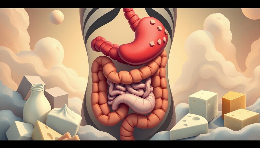 digestive system after eating dairy products